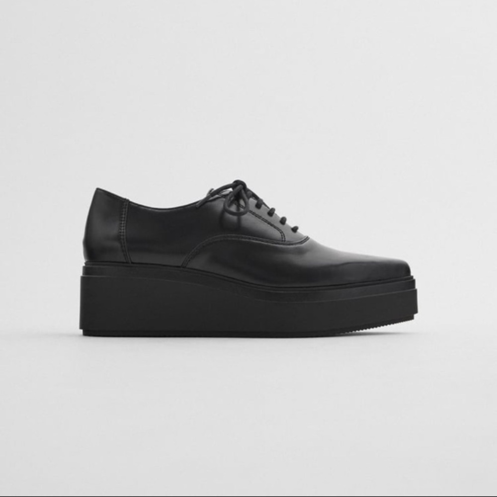 NWT Zara Platform Derby Shoes EU 39